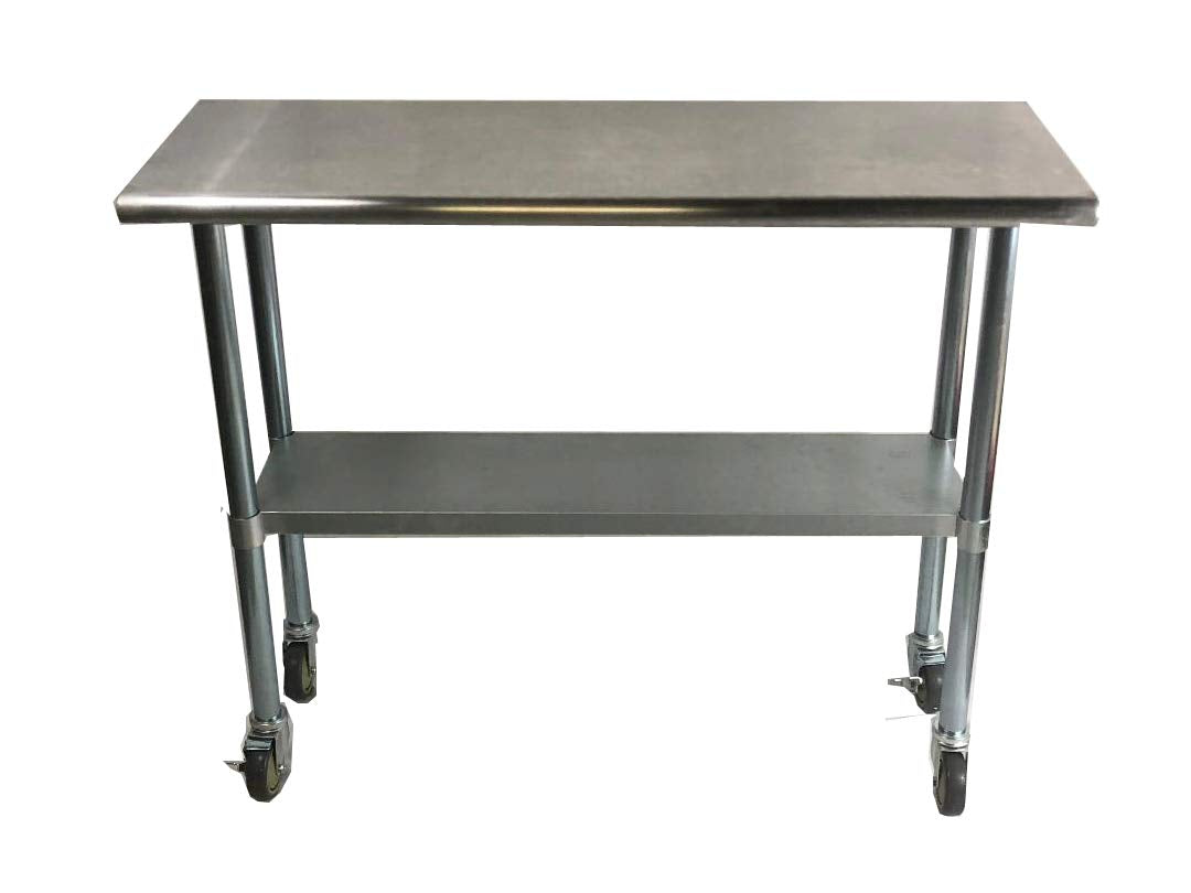 Heavy Duty Stainless Steel Prep Work Table 24 x 30 with Casters Wheels H204