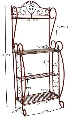 Metal Kitchen Storage Bakers Rack N396