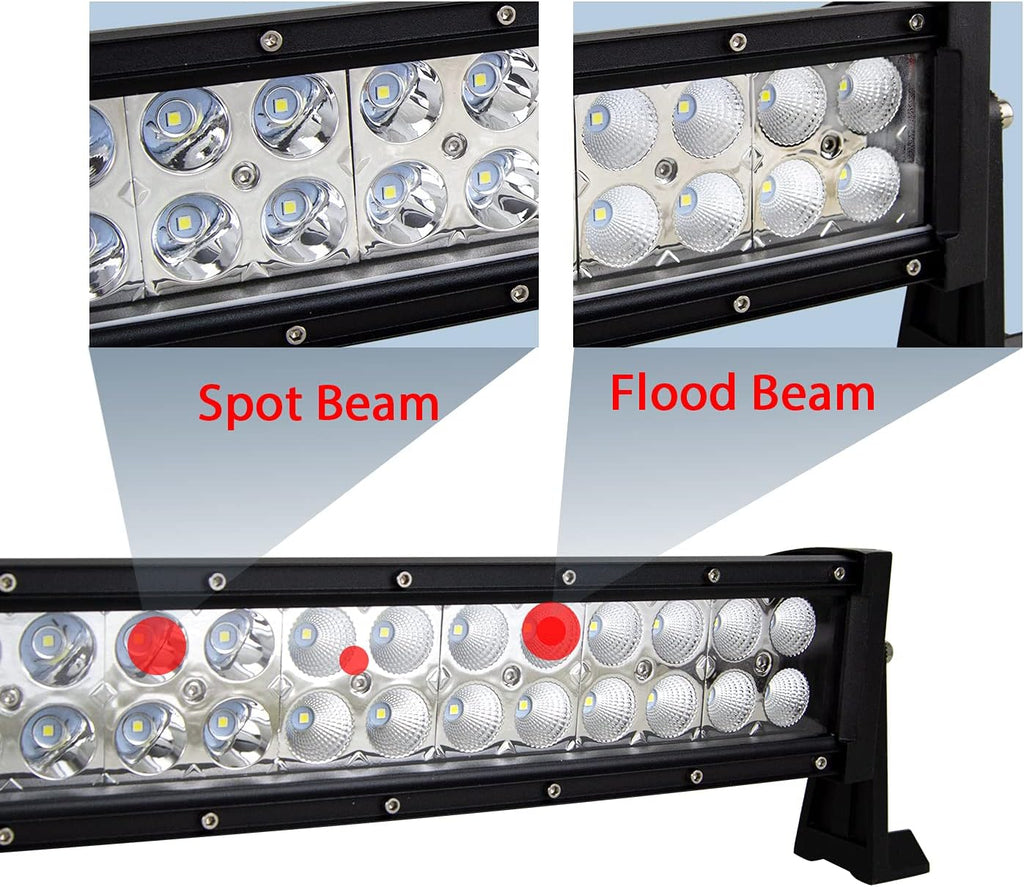 50 inch Curved LED Light Bar 288W Double Spot Flood Combo Work Lightbar with Mounting Bracket U95582