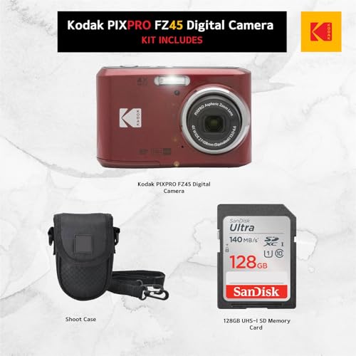 Digital Camera with Point & Shoot Camera Case and 128GB SDXC Memory Card D5308