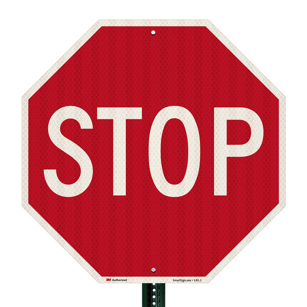 30" High Intensity Grade Reflective Aluminum Sign Pack of 2 H8356