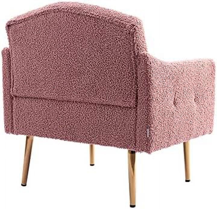 Velvet Accent Chair with Arms and Metal Legs U70939