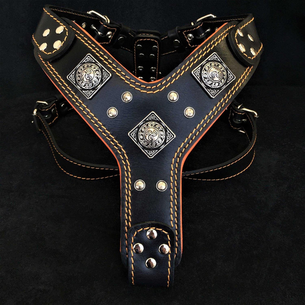Dog Leather Harness Q6626
