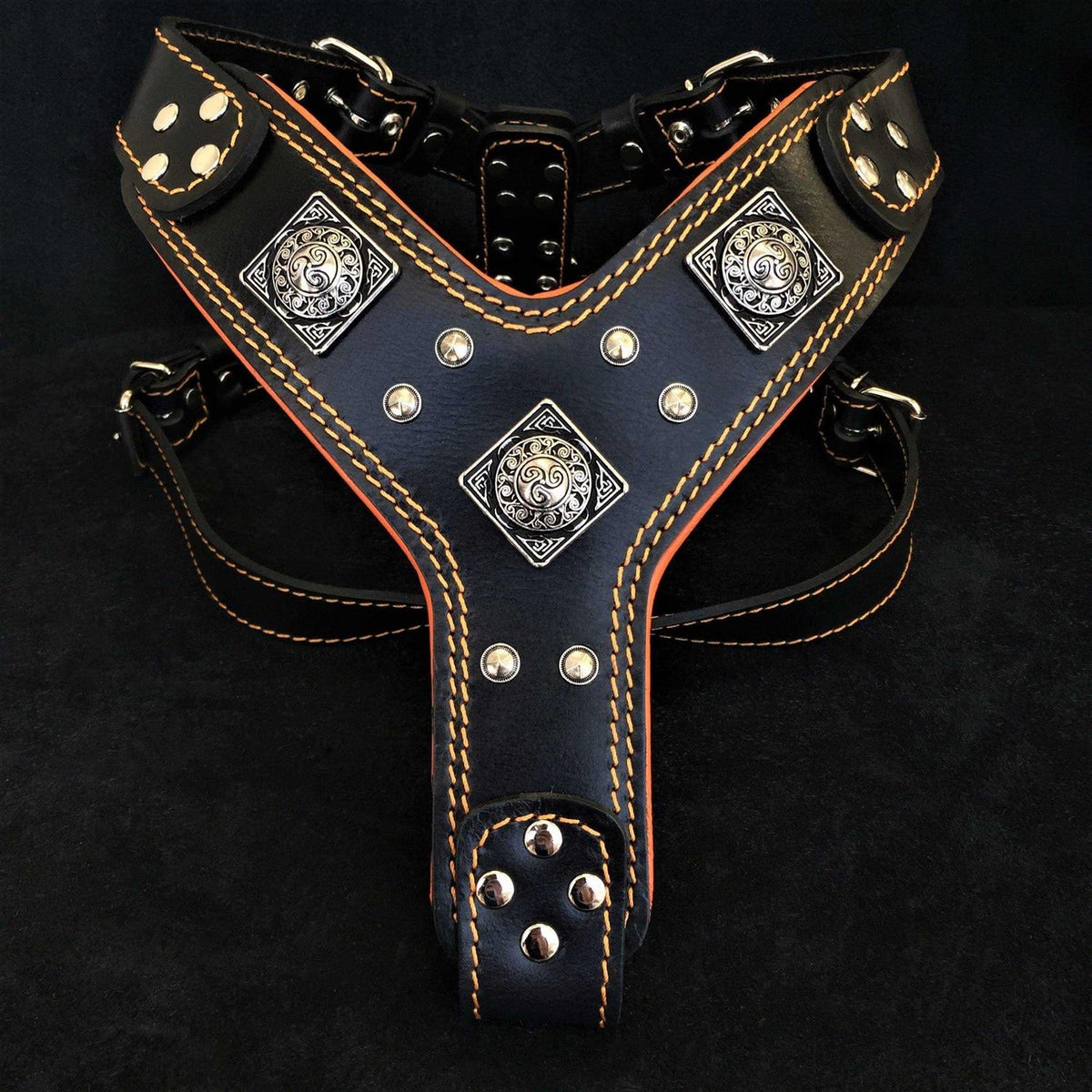 Dog Leather Harness Q6626