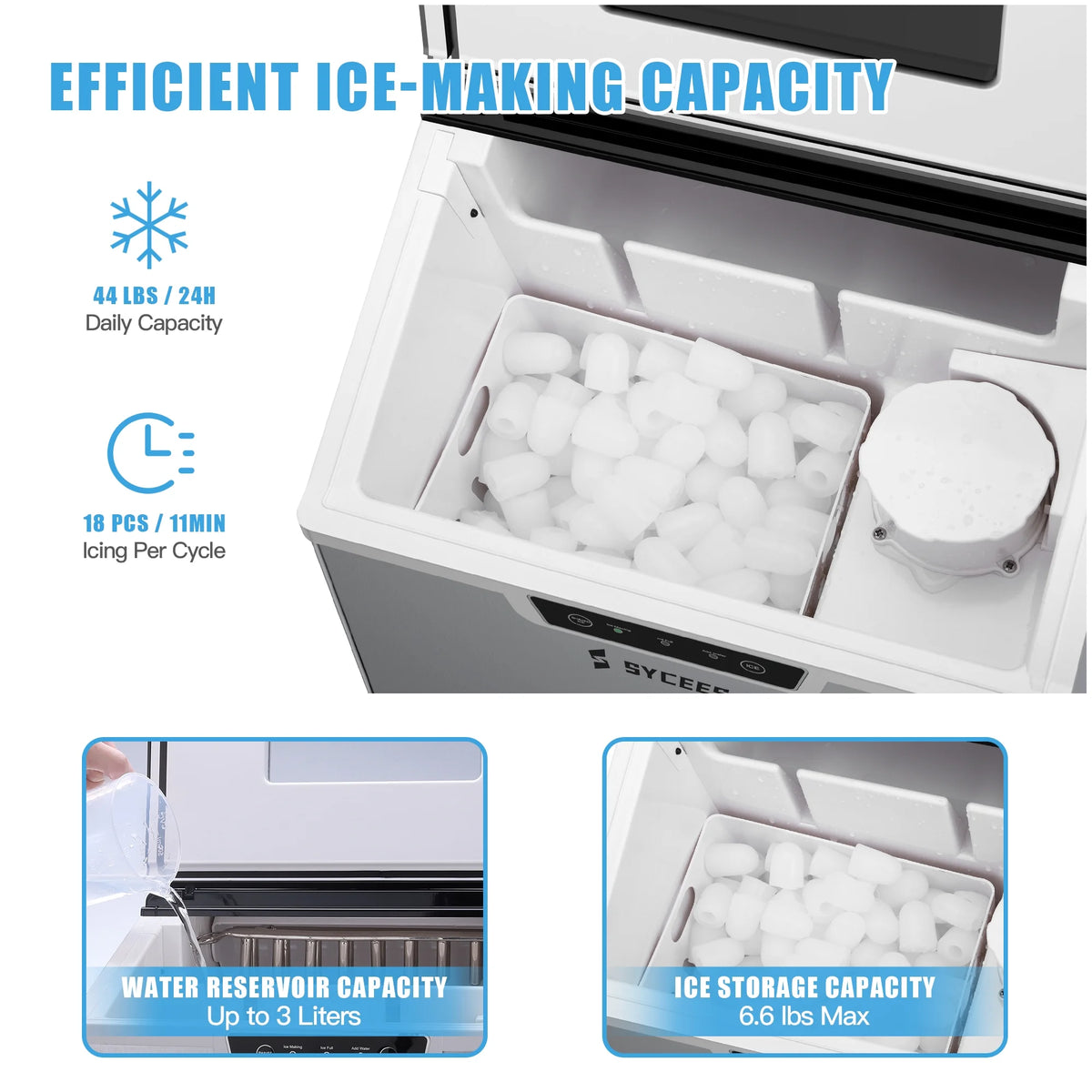 2-in-1 Portable Countertop Ice Maker & Shaver Machine A1129