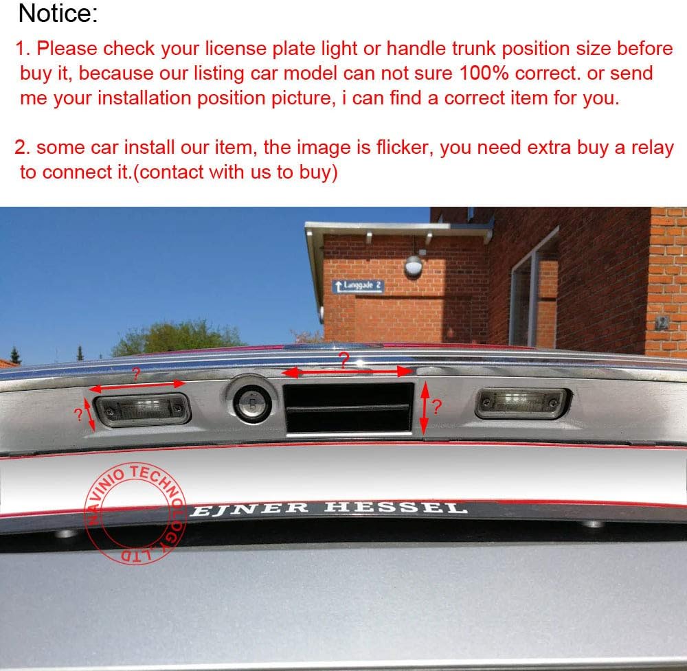 1280x720 Waterproof Car Rear View Backup Camera 170° Pack of 2 V51993