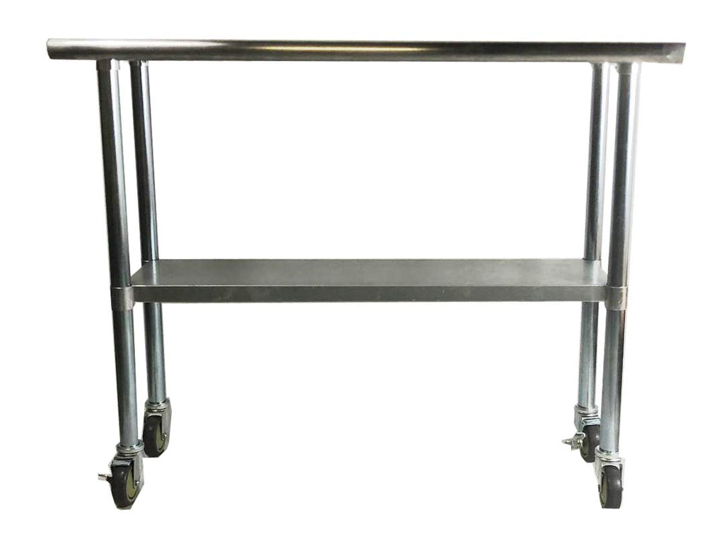 Heavy Duty Stainless Steel Prep Work Table 24 x 30 with Casters Wheels H204