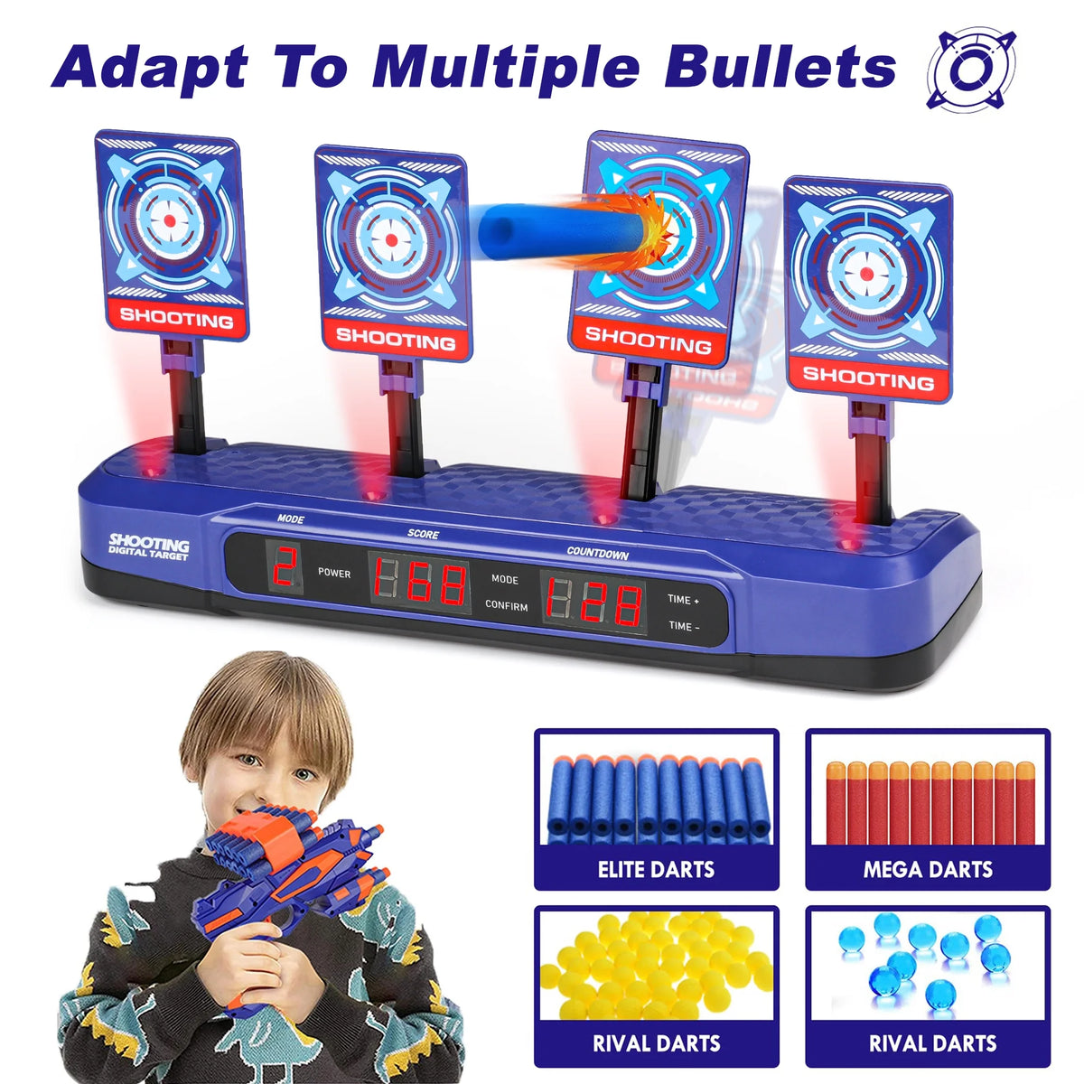 Electronic Shooting Target with Auto Reset Digital Scoring E9898