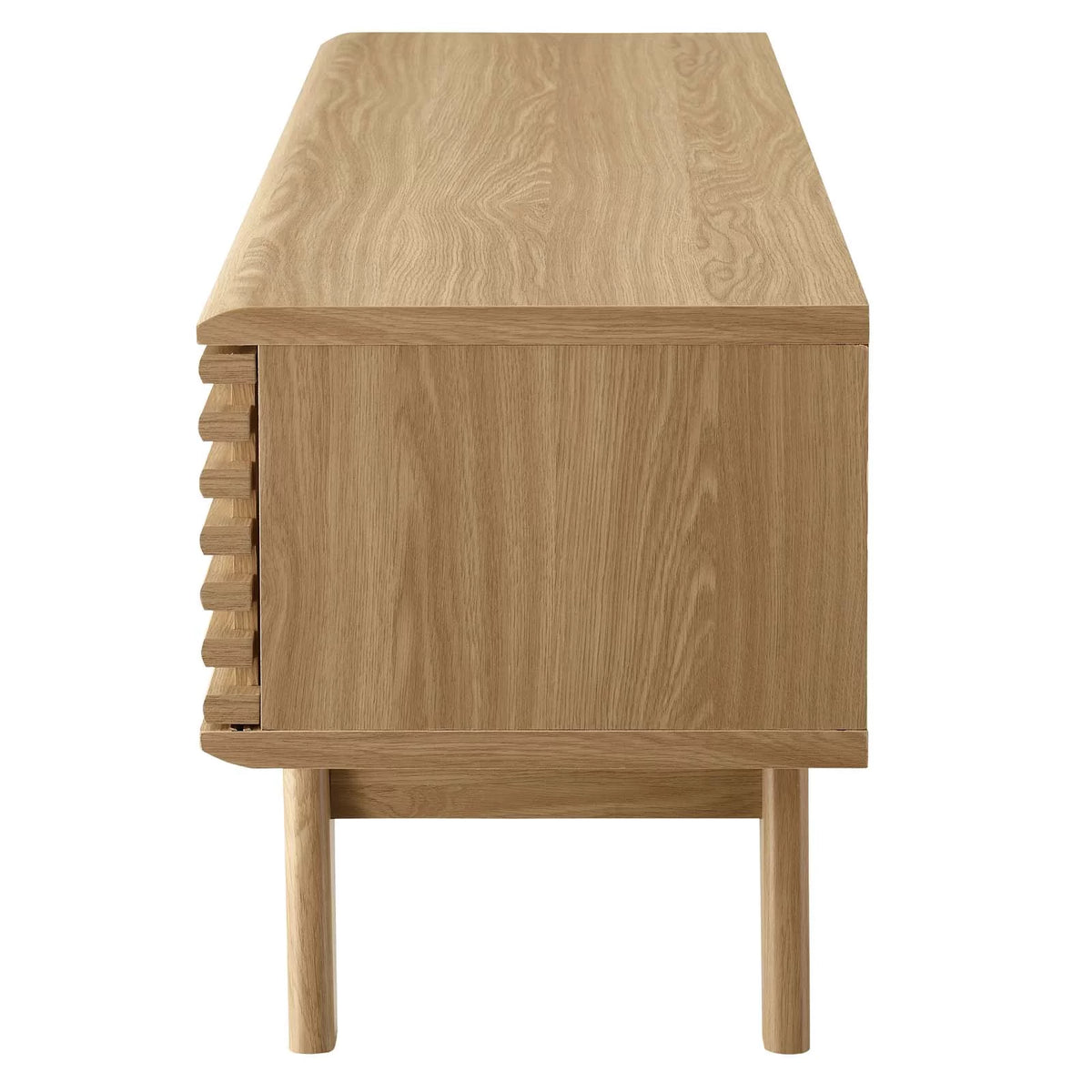 Brown Oak Wood TV Stand Console Table X93623