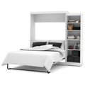 Queen Wall Bed with Storage in White I2317