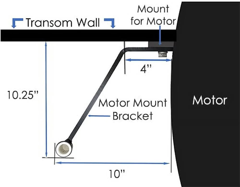 White Right/Starboard Side Motor Mount System with 7' White Pin H81381