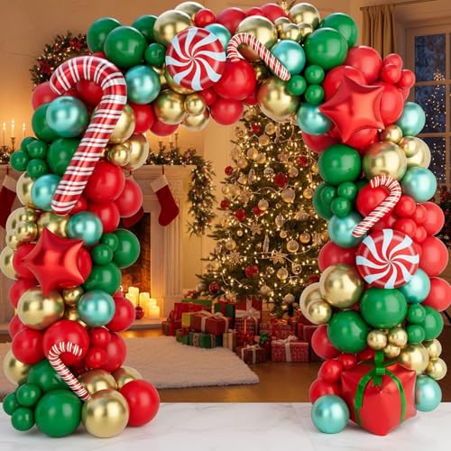 149PCS Red Green Gold Balloon Garland Arch Kit H462173