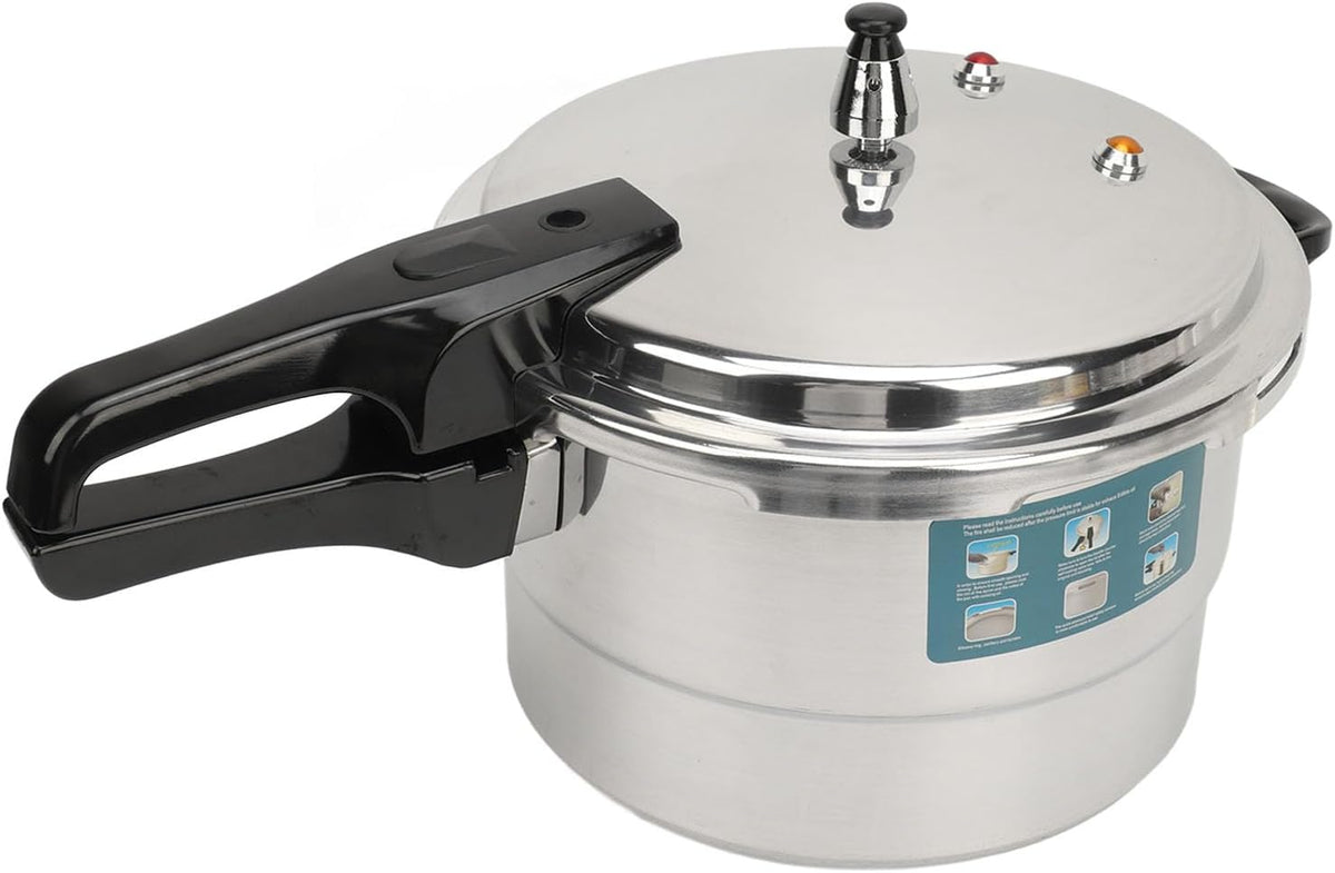Stainless Steel Pressure Cooker with Safety Valves and Steaming Plate E67652