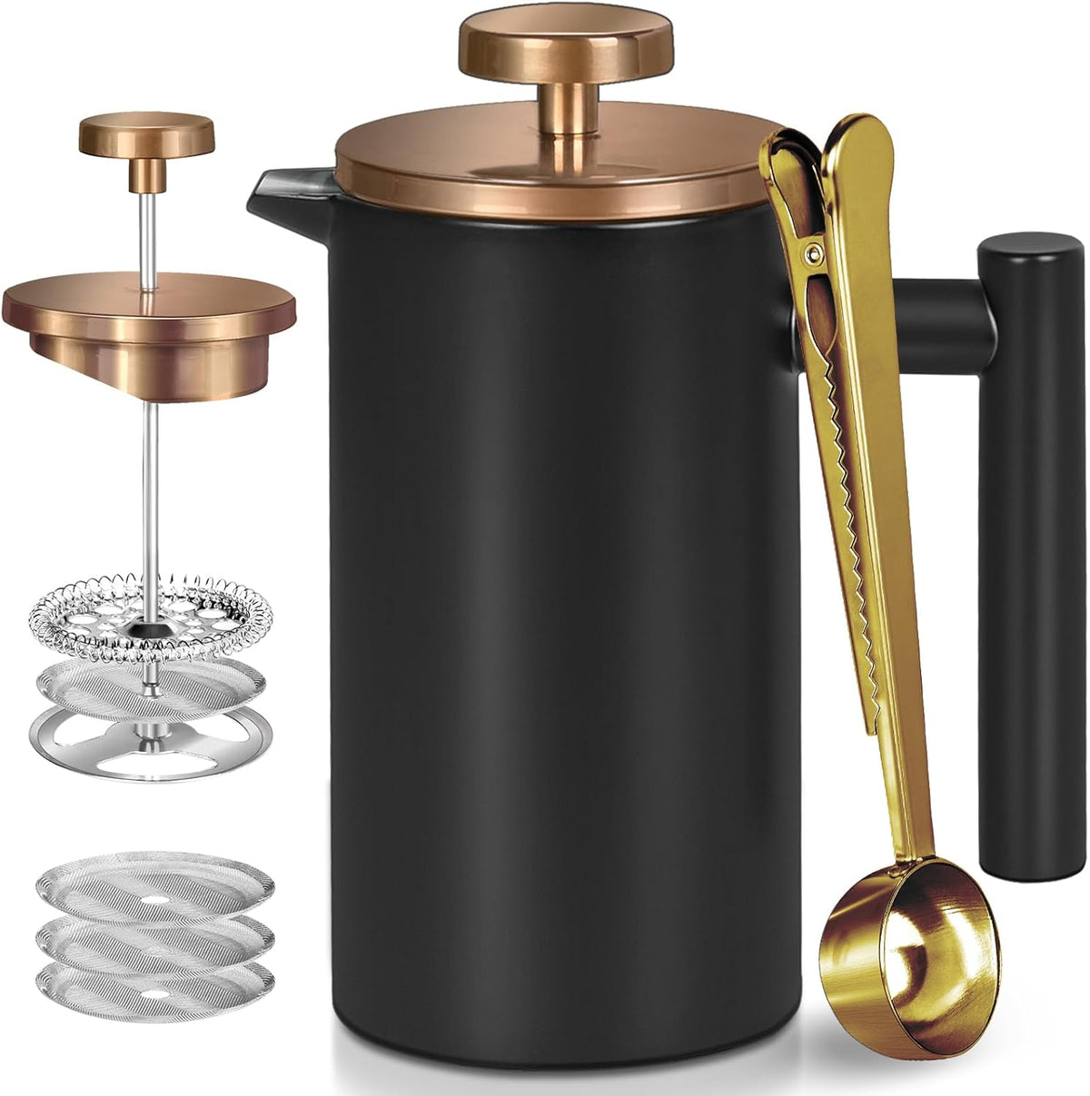 50 Ounce Double-Wall Insulated Stainless Steel French Press Y415261