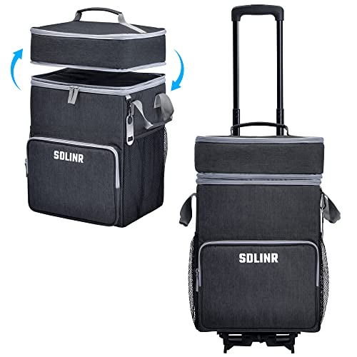 Large Rolling Cooler, Leakproof Insulated Soft Cooler Bag with Wheels and Handle C376