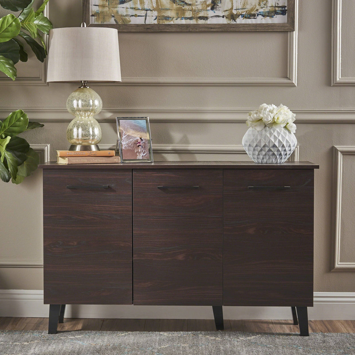 Gray Oak Fiberboard Cabinet P602