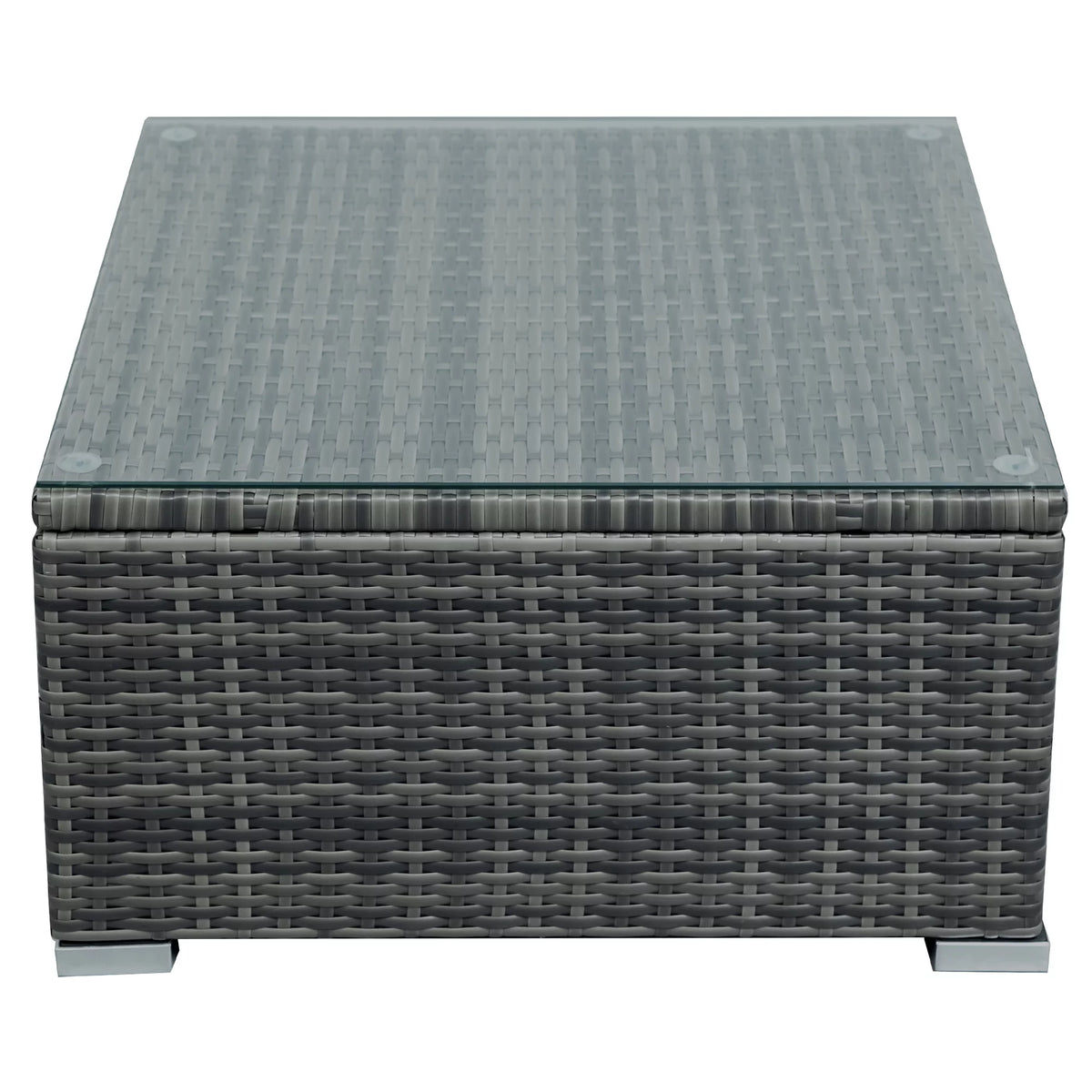 4Pcs All-Weather Rattan Wicker Patio Furniture Set with Storage Box & Table G599