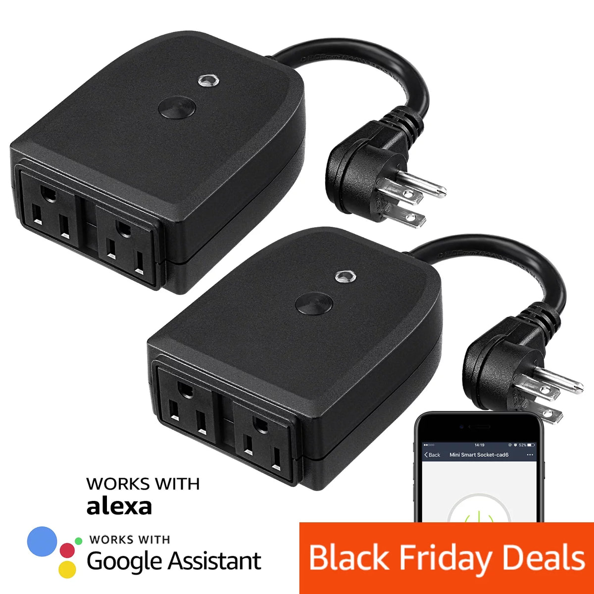 2 Pack WiFi Smart Plug W414