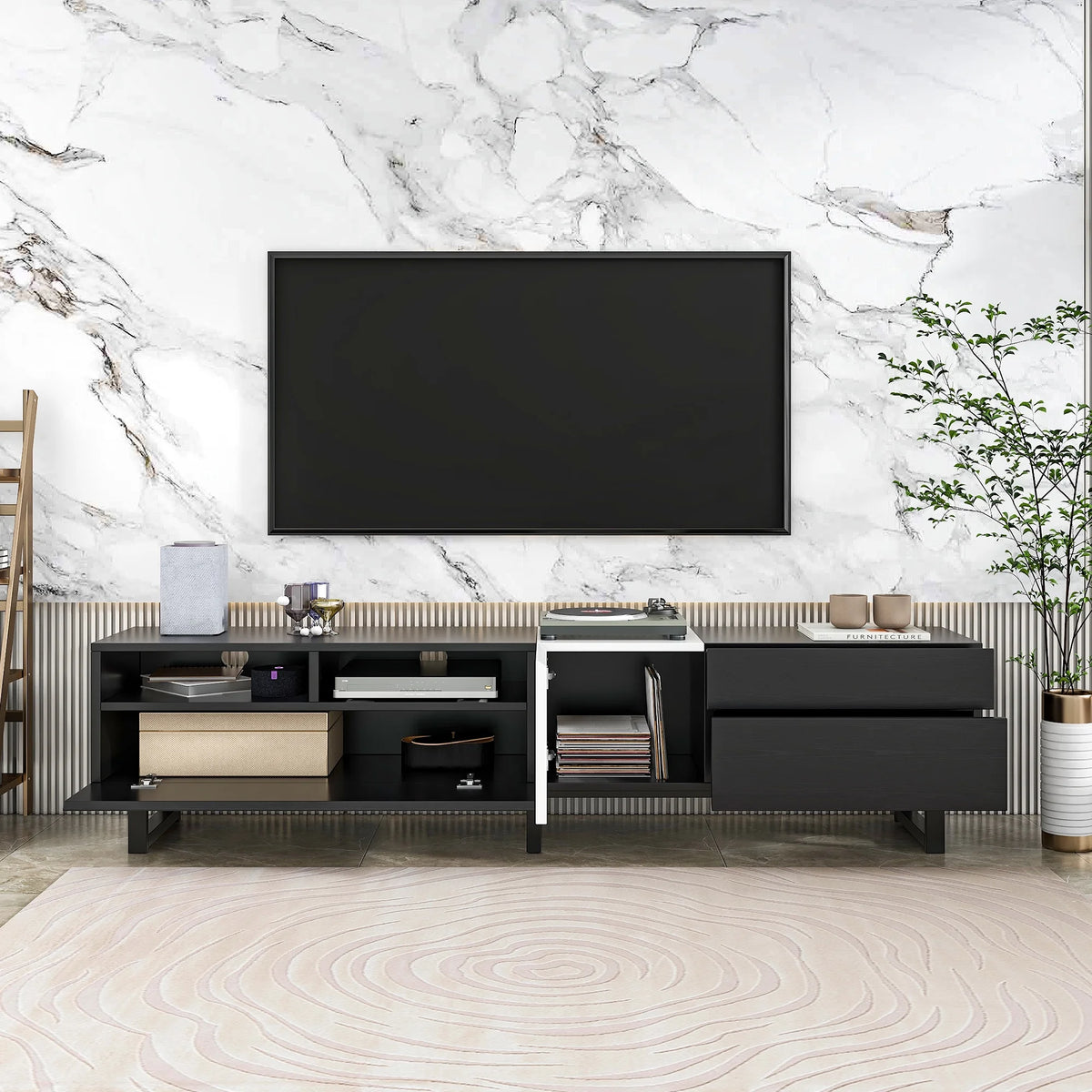 Modern TV Stand with Double Storage Space B71193