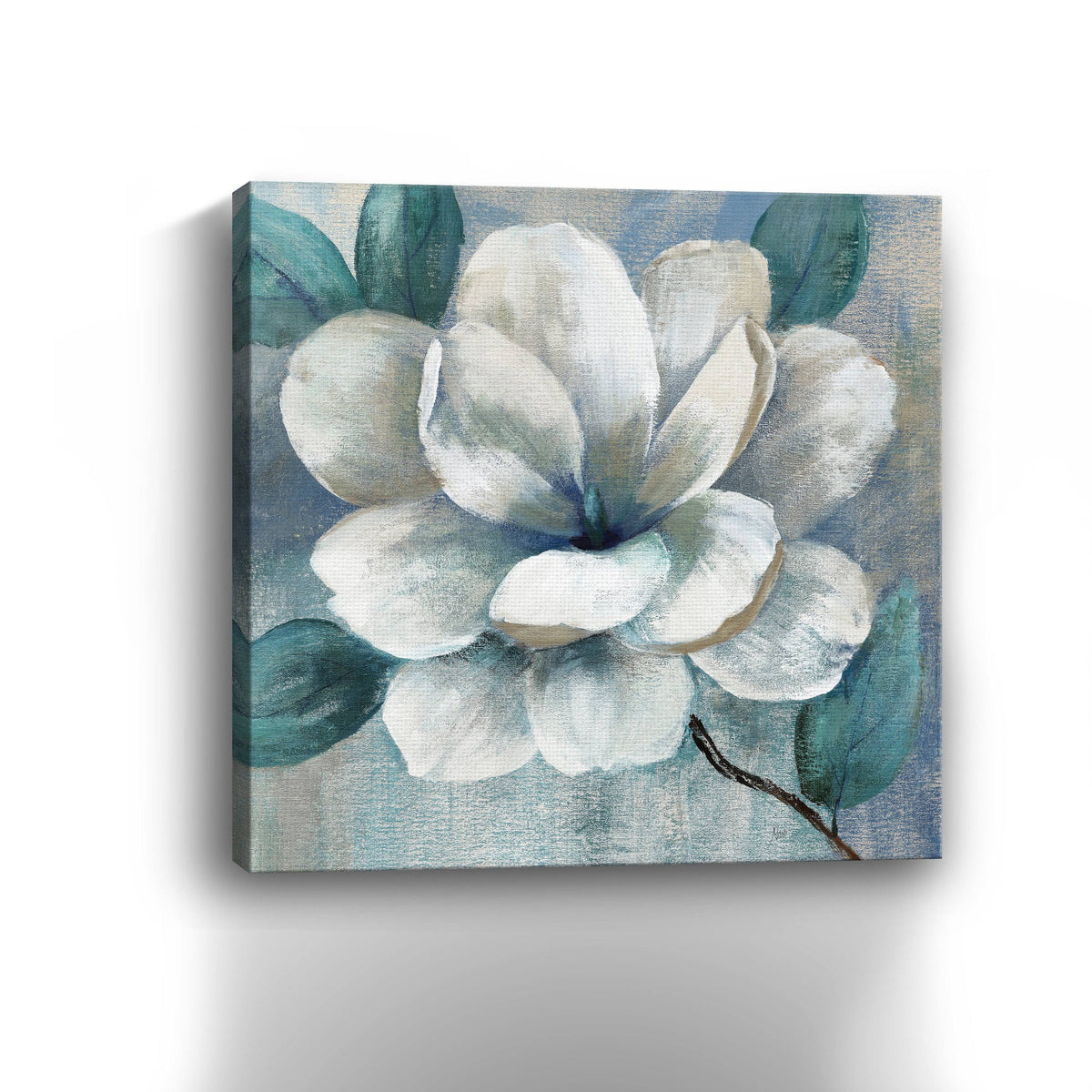 Teal Magnolia II Canvas Giclee E5409