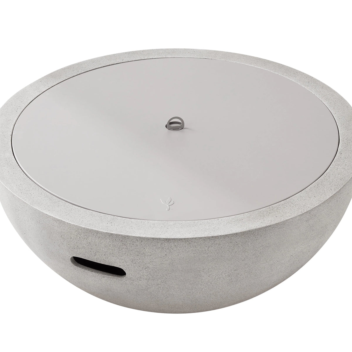 36 Round 65,000 BTU Propane Faux Concrete Fire Pit with Tank Hideaway B74499