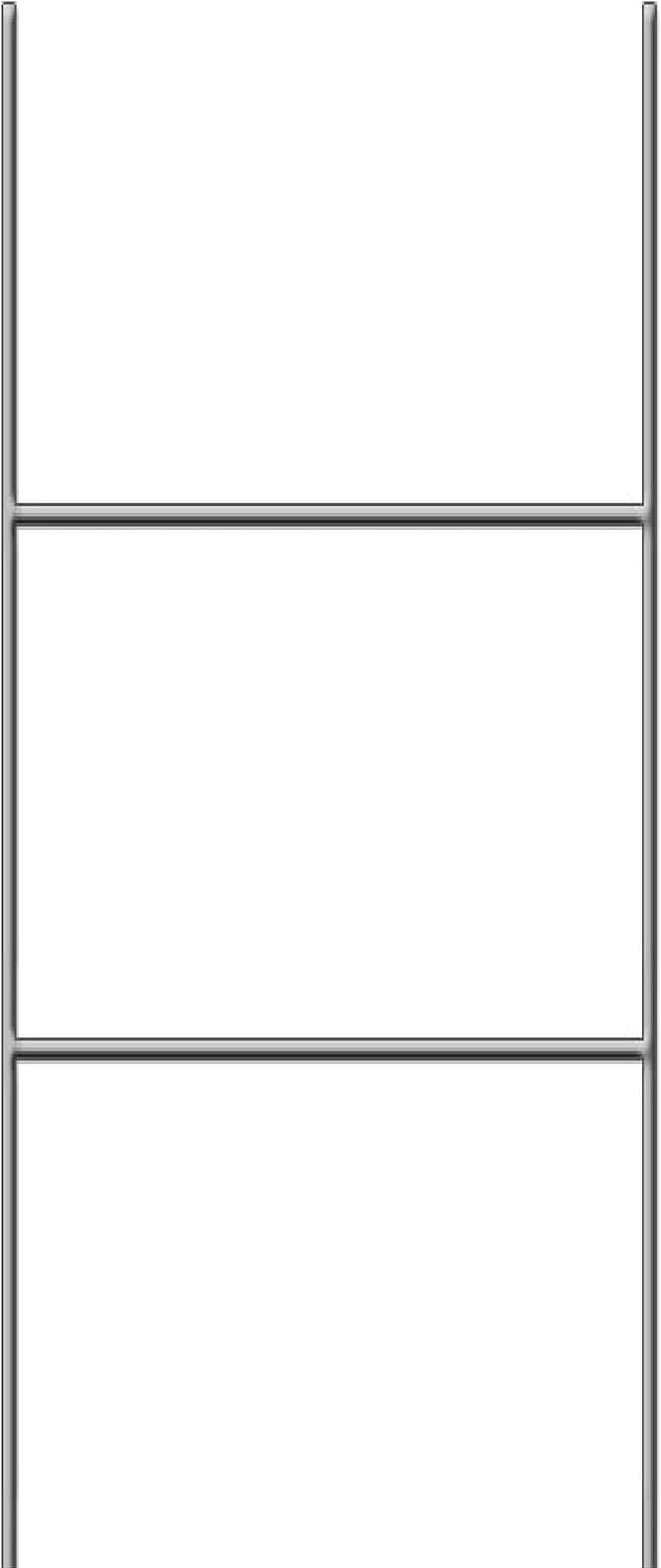 50 Double H-Frame Galvanized Metal Wire Sign Stakes, 24'' Tall 10'' Wide C889366