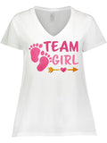Pink Plus Size V-Neck T-Shirt L286