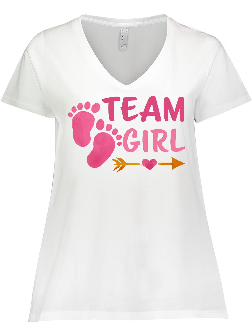 Pink Plus Size V-Neck T-Shirt L286