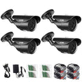 4 Pack 1000TVL 960H Day Night Vision Weatherproof Security Cameras with 3.6mm Lens R407