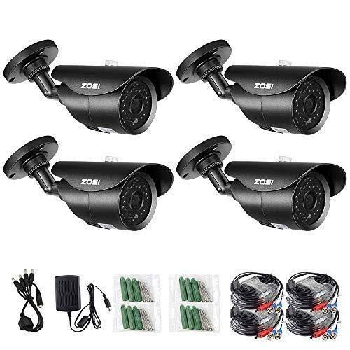 4 Pack 1000TVL 960H Day Night Vision Weatherproof Security Cameras with 3.6mm Lens R407