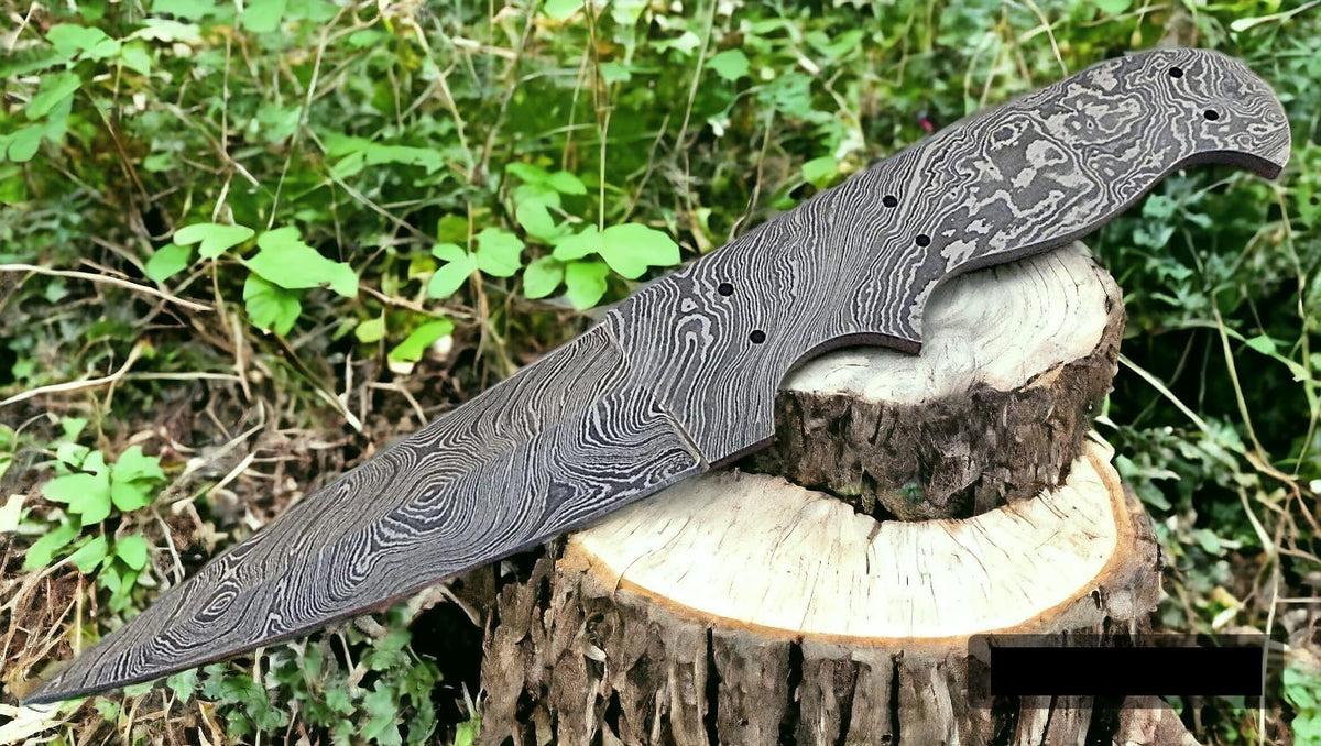 Damascus steel Full Tang Blank Blade Knife S338