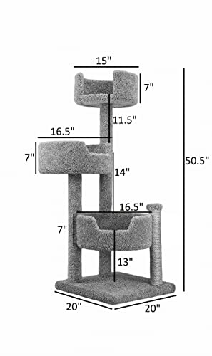 Wood and Carpet Cat Tree R233