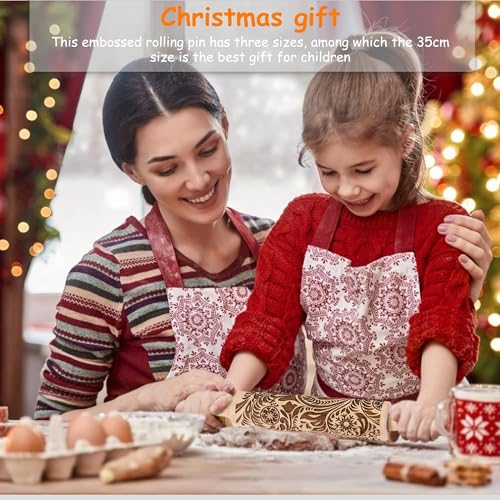 Wooden Embossed Rolling Pin R6388