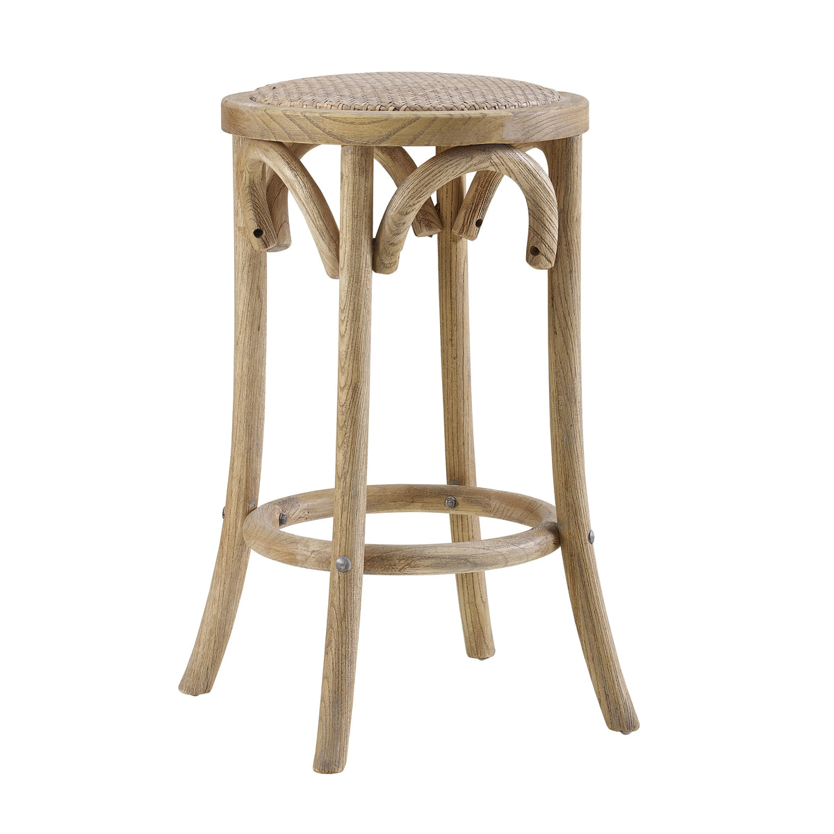 Brown Wood Counter Stool J5275