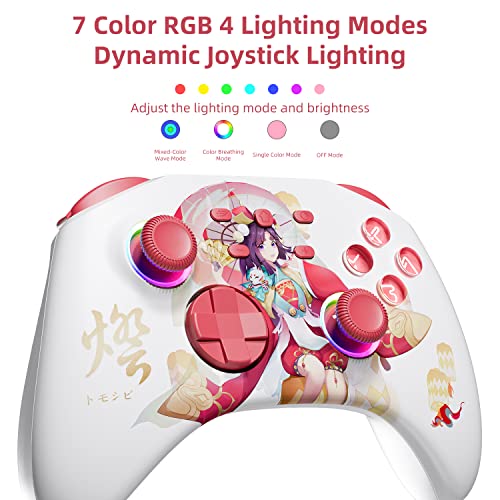 Sakura Pink Wireless Bluetooth Controller with Headphone Jack F72662