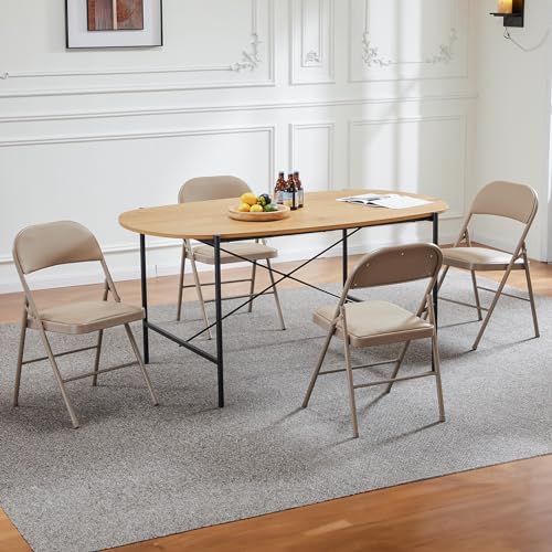 12 Pack Leather Padded Metal Folding Chairs N15686