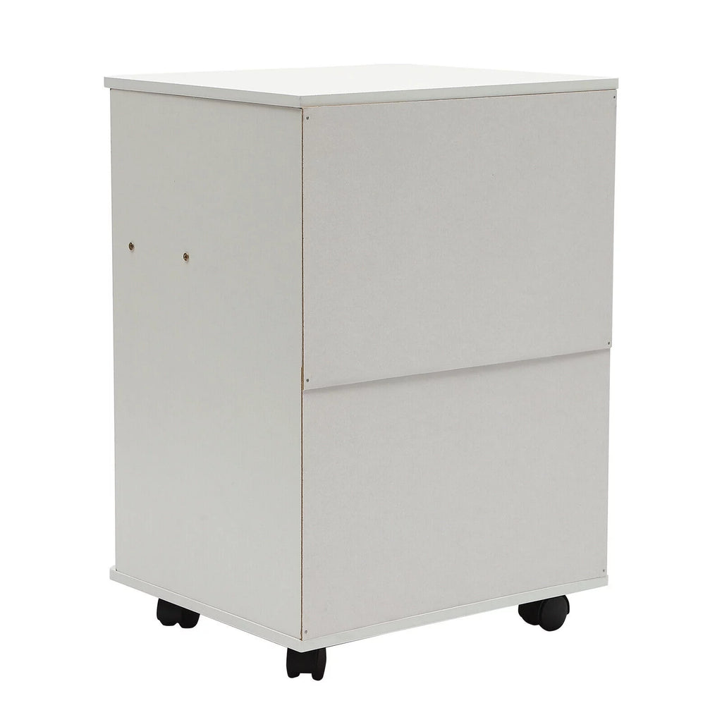 2 Tier Rolling File Cabinet with Lock Q8389