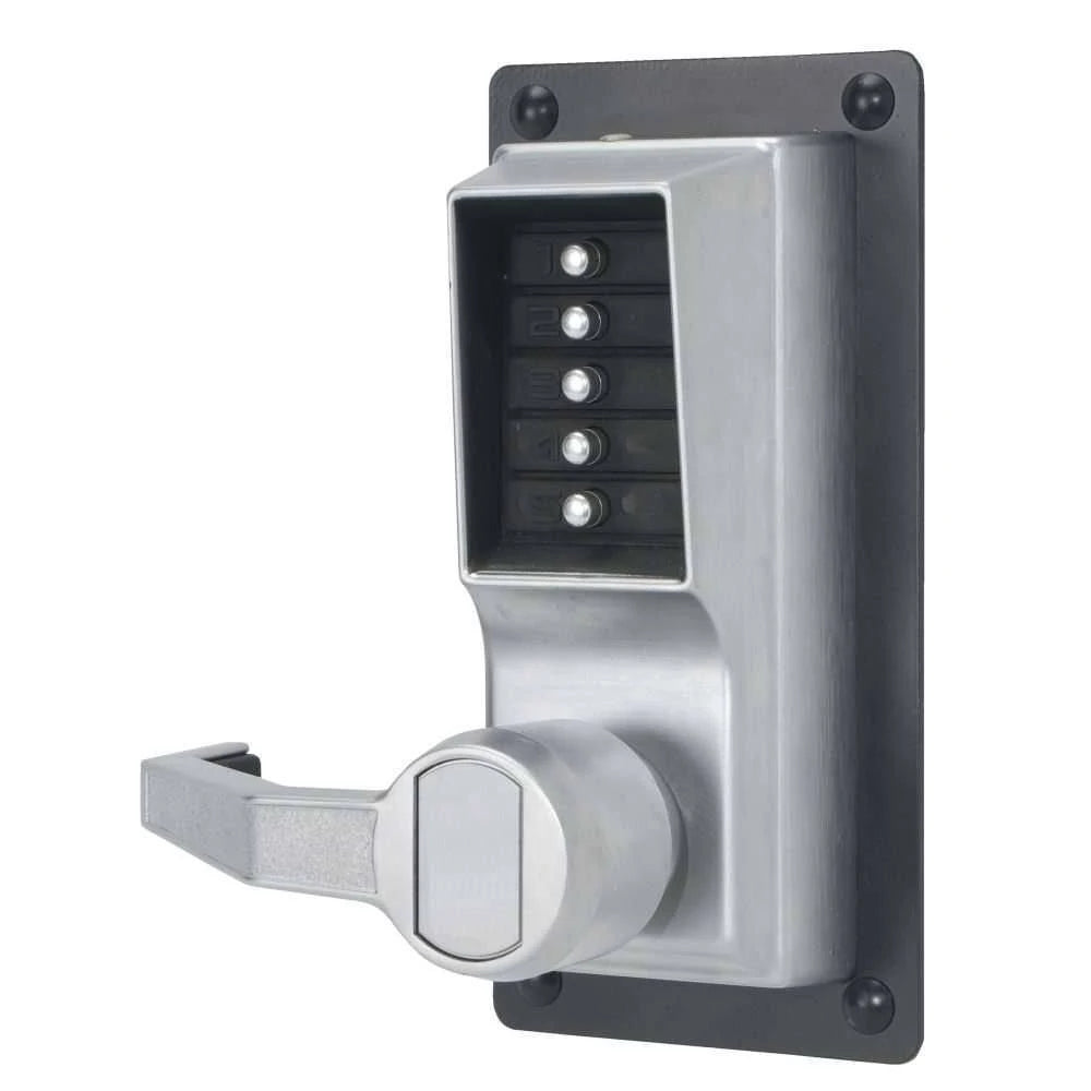 Satin Chrome Left Hand Mechanical Pushbutton Exit Trim Lever Lock N866376
