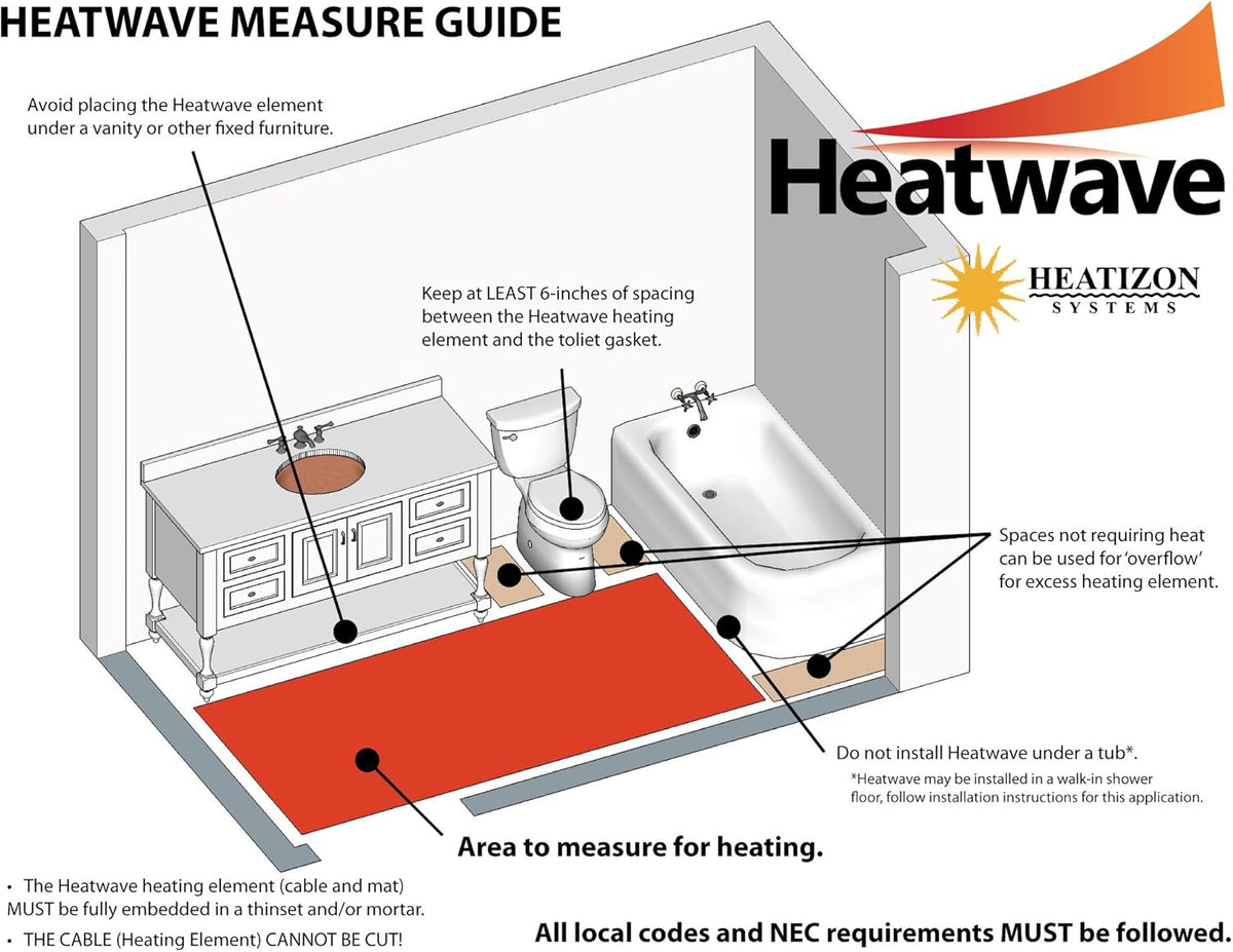 Floor Heating Cable 120V with GFCI Programmable Thermostat J314050