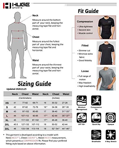 Men's Long Sleeves UPF 50+ Compression Swim Shirts G21175