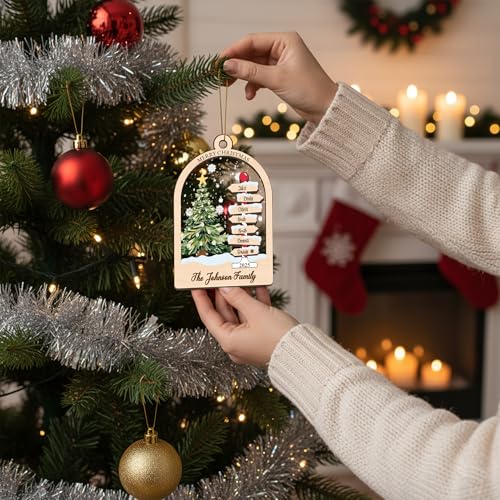 Acrylic Mix Wooden Christmas Tree Ornaments O3436