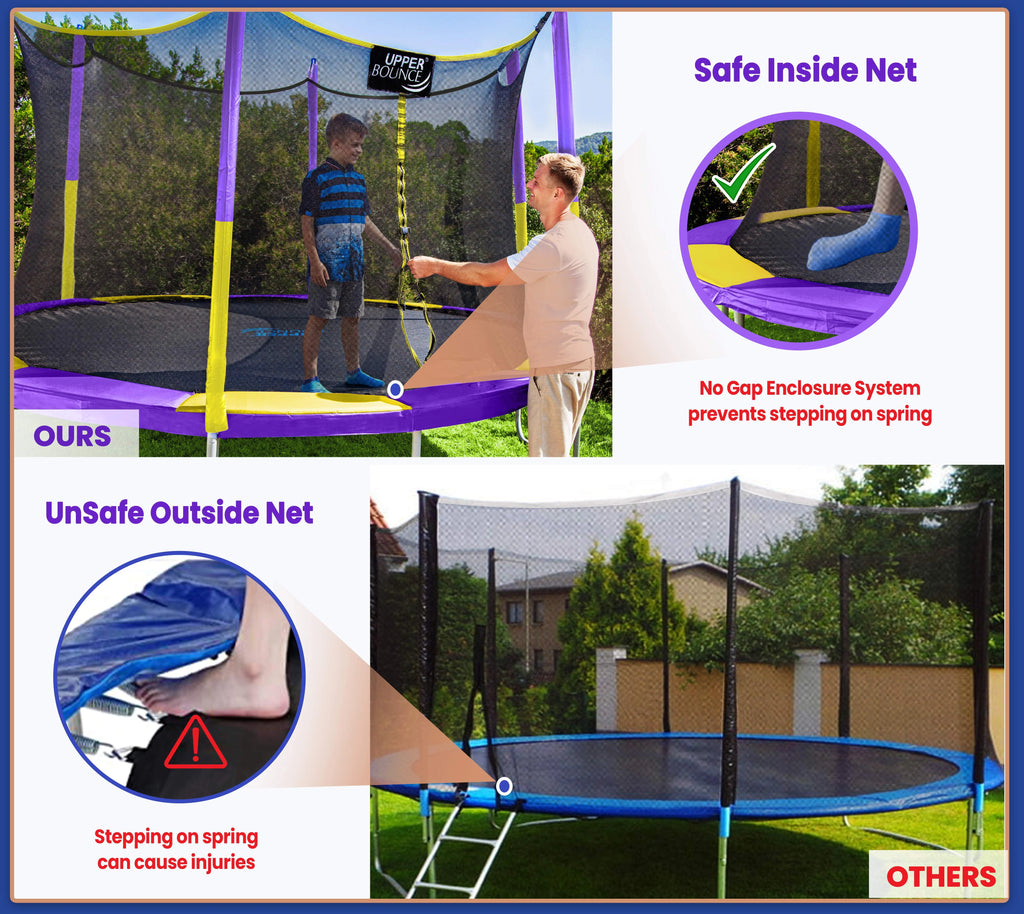 9 FT Round Trampoline Set with Safety Enclosure F474116