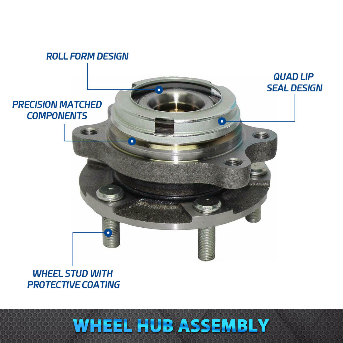 Pair Front Wheel Hub and Bearing Assembly G5550