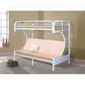 White Twin Futon Bunk Bed K9309