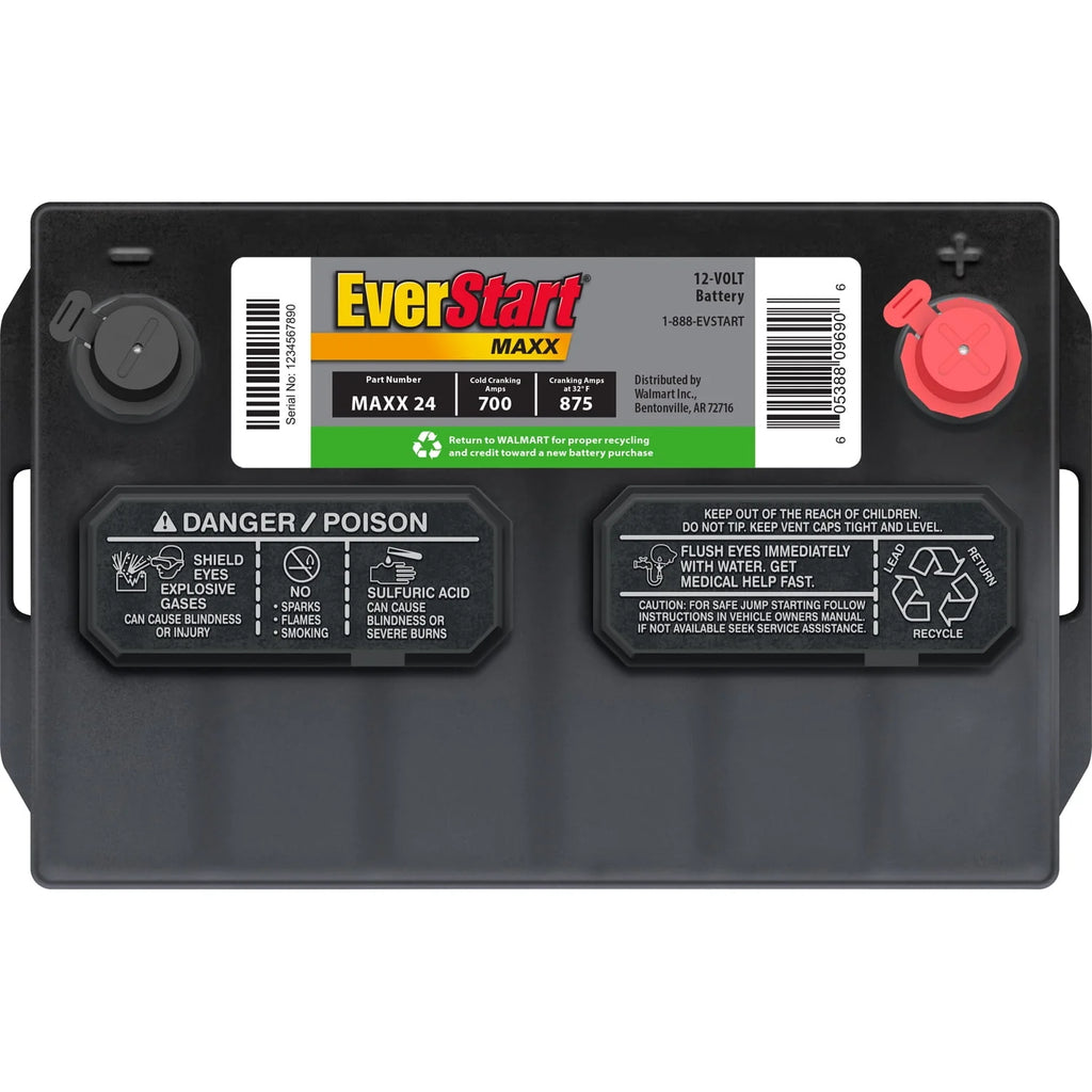 Lead Acid Automotive Battery Group Size 24 12 Volt 700 CCA E81585