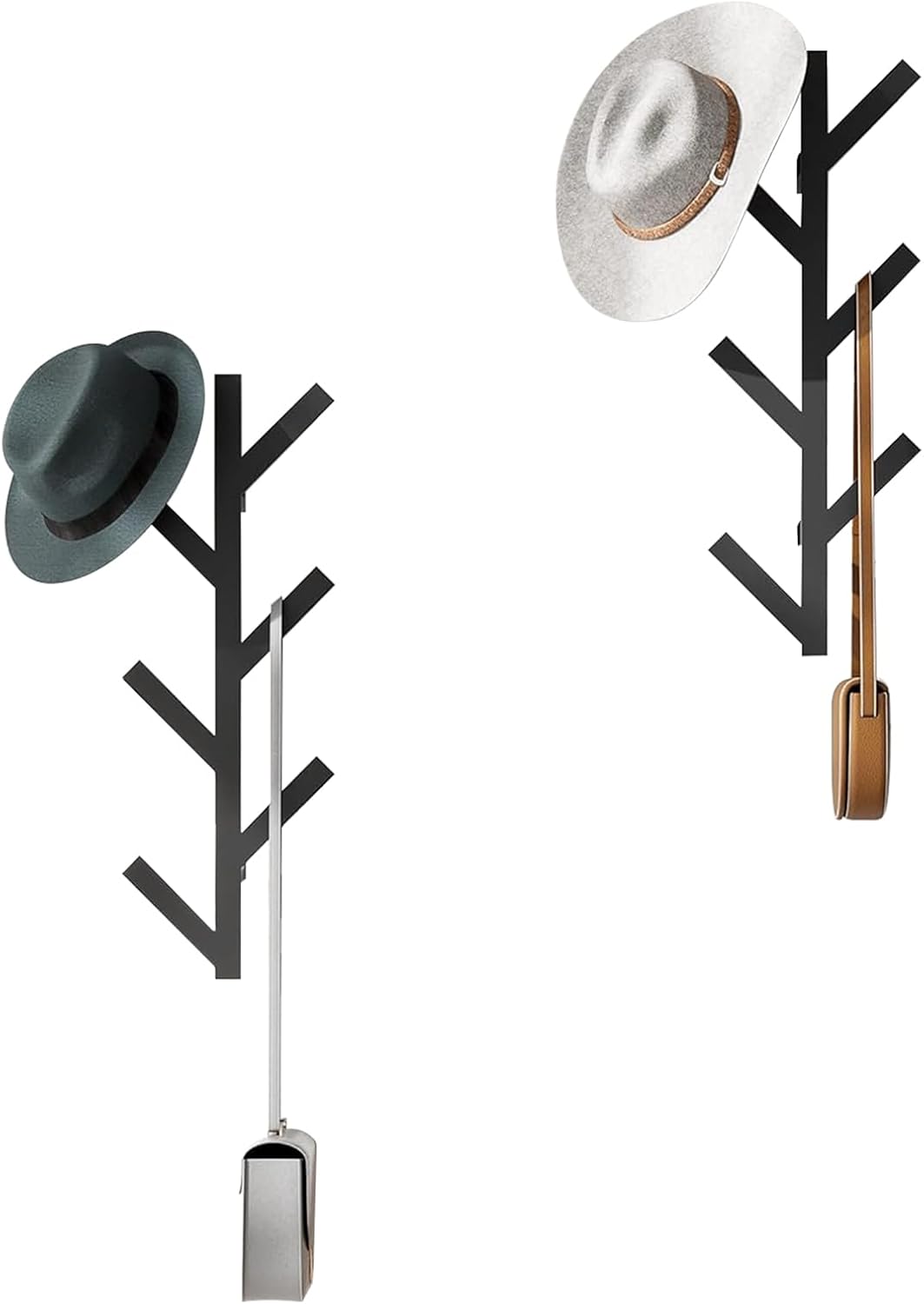 2 Pack Matte Black Metal Coat Rack K308930
