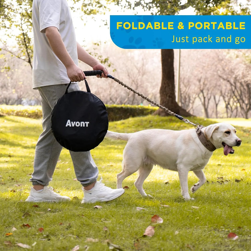Blue Foldable Pop Up Pet Playpen with Floor and Mesh Door M33464