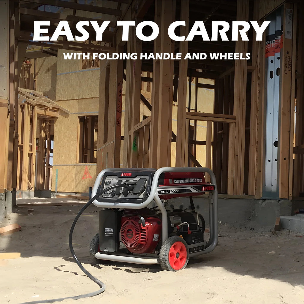 12000 Watt Portable Gas Powered Generator with Electric Start S216