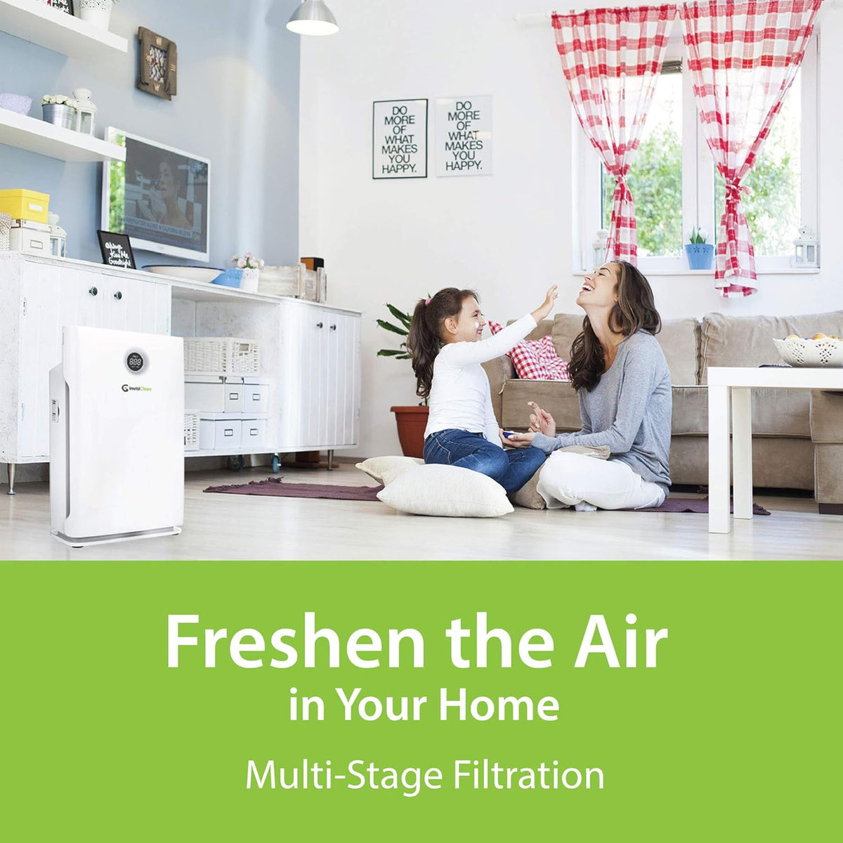 4-in-1 H13 True HEPA Air Purifier with Ionizer, Carbon, UV-C Light C854