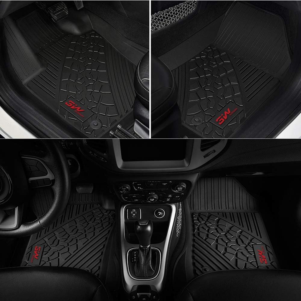Black TPE Floor Mats for Jeep Wrangler JL 4 Doors Full Set J874878